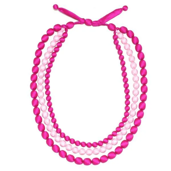 Schönes aus Indochina Schönes aus Indochina Seidenkette, Pink-rose-pink, – Produktbild 1 von 2