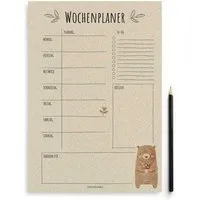 matabooks matabooks® A4 Wochenplaner/Familienplaner aus Graspapier mit To-do – 54 Blatt – Produktbild 1 von 1