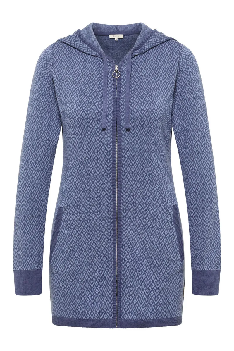 Tranquillo Tranquillo Strick-Jacke Nadjaa aus Biobaumwolle - blue hearts – Produktbild 3 von 6