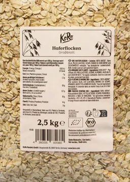 KoRo Bio Haferflocken Großblatt 2,5 kg – Produktbild 1 von 1