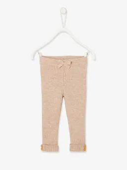 Vertbaudet Baby Strick-Leggings mit Schleife und Zierknöpfe – Produktbild 1 von 1