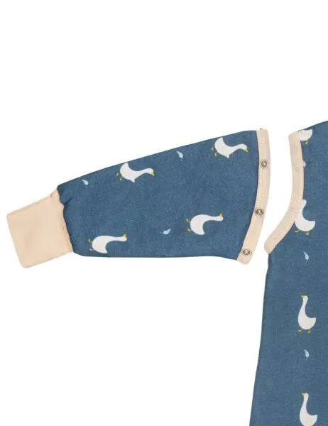 Mababu Mababu Schlafanzug & Pyjama in Einem | 0.5 TOG Schlafsack mit Füßen | Bio-Baumwolle | GOTS-zertifiziert, Goose dream, – Produktbild 4 von 4