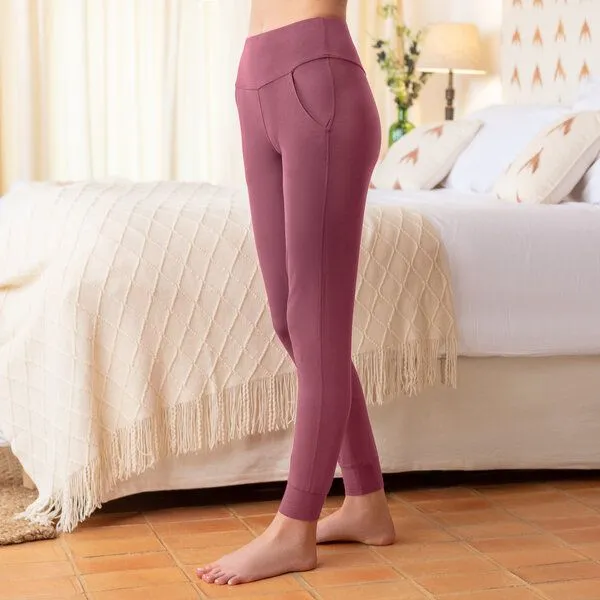 Dagsmejan Dagsmejan Damen Hose mit Bündchen Balance, Maroon (rose), – Produktbild 2 von 4