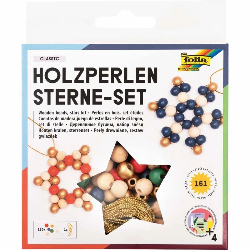 folia folia Holzperlen Stern-Set classic – Produktbild 1 von 1