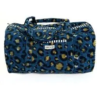 KIKOONI KIKOONI handgefertigte große Baumwolltasche "K. Shopper", Dark leo blau weiss, – Produktbild 1 von 1