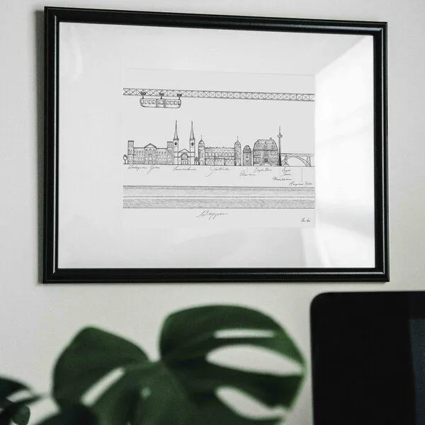 LIGARTI Kunstdruck »Wuppertal Nostalgie« von LIGARTI | A4, A3 oder A2 | Wandbild | Poster | Kunst – Produktbild 2 von 4