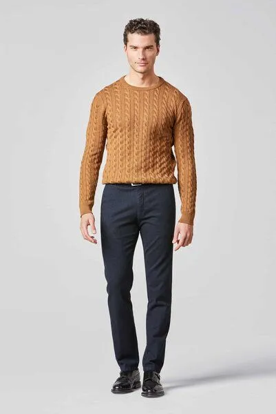 Meyer MEYER Super-Stretch Woollook Chino, Blau (marine), – Produktbild 2 von 4