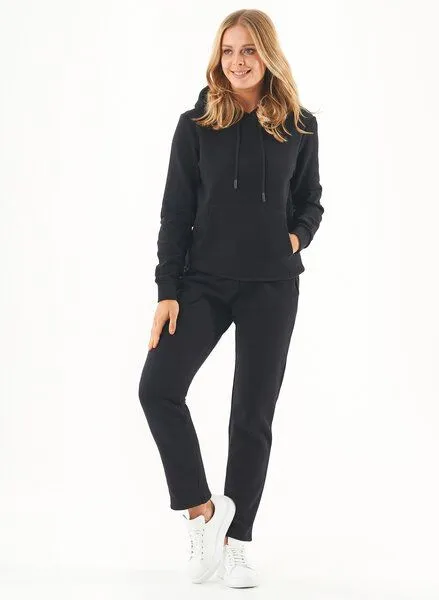 ORGANICATION ORGANICATION ESSENTIALS-HARRE-Soft Touch Hoodie aus Bio-Baumwolle, Schwarz(black), – Produktbild 2 von 4