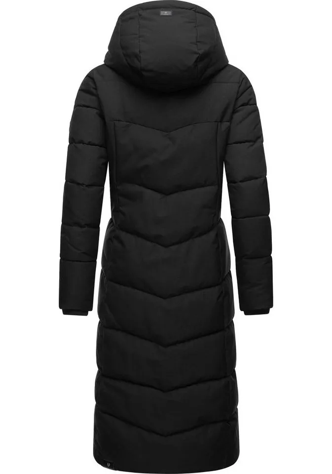 ragwear ragwear Steppmantel Pavla Extralong zeitloser, wasserdichter Damen Wintermantel, Schwarz, – Produktbild 1 von 4