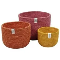 reSpiin reSpiin 3er-Set große Körbe aus Jute, Fire, – Produktbild 1 von 1