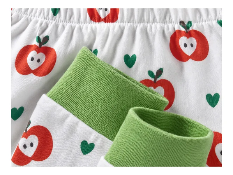 HANS NATUR Kinder Unterhose lang Bio-Baumwolle Apfel Gr. 86/92, Mehrfarbig, – Produktbild 3 von 3