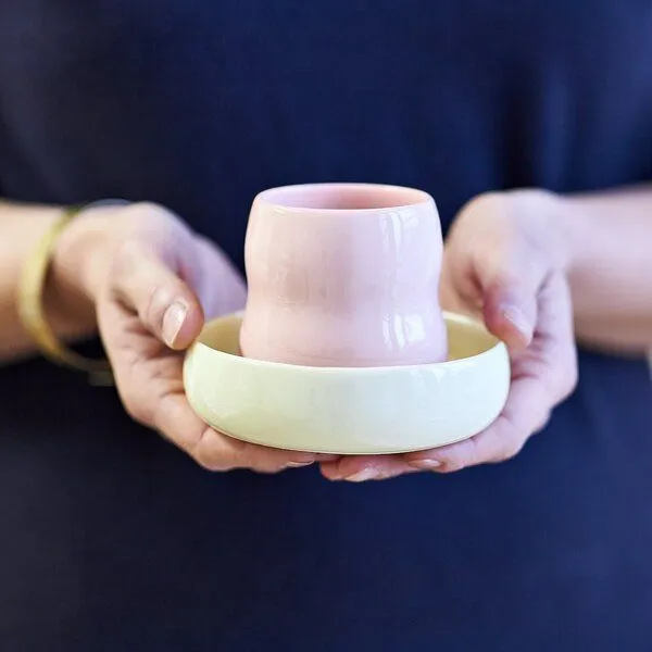 Zaunkönig Zaunkönig Porzellanbecher / Kindergeschirr, Rosa, – Produktbild 3 von 4