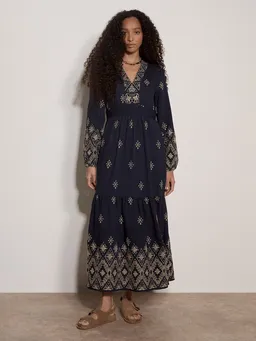 Apricot Apricot Maxikleid Boho-Maxikleid mit Stickerei – Produktbild 1 von 1
