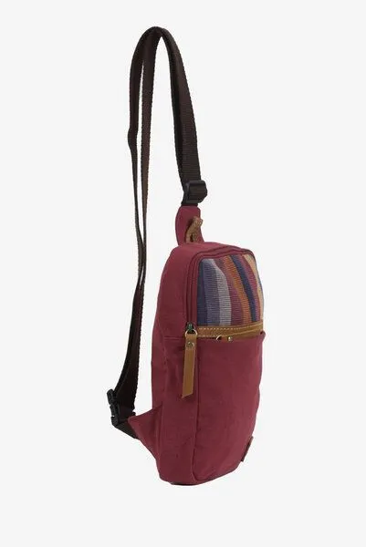 Dragolina Dragolina Crossbody Tablettasche Faun W. mit Webstoff der Pwo Karen, Terracotta (rot), – Produktbild 3 von 4