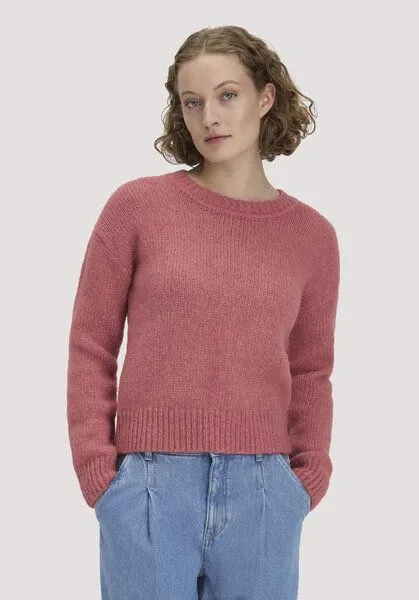 hessnatur hessnatur Strick Pullover Relaxed aus Alpaka mit Bio-Baumwolle, Himbeersorbet, – Produktbild 1 von 4