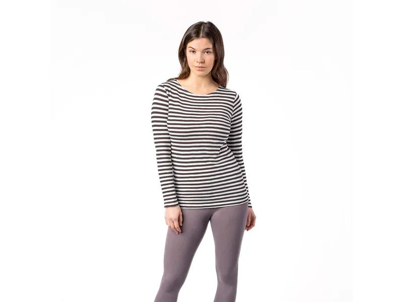 Living Crafts Living Crafts - Damen Langarm-Shirt (100% Bio-Baumwolle), Gestreift, – Produktbild 4 von 8