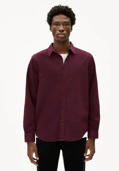 ARMEDANGELS ARMEDANGELS GIAALO GMT DYE Herren Longsleeve aus Bio-Baumwoll Mix, Dark cranberry, – Produktbild 1 von 3