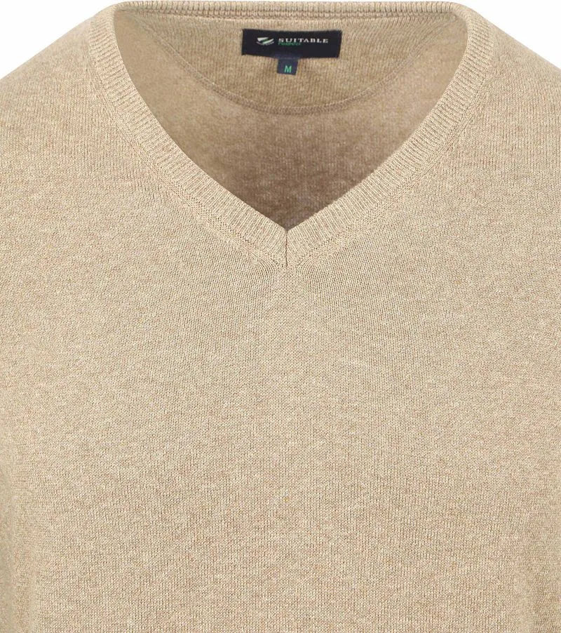 Suitable Suitable Respect Bio-Baumwolle Pullover Vinir Melange Sand - Größe XXL, Beige, – Produktbild 3 von 3