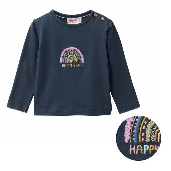 People Wear Organic People Wear Organic Langarm Shirt, blau, "Regenborgen", Bio-Baumwolle – Produktbild 1 von 3