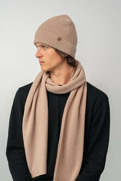 Kopyto Kopyto GAZELLE – Leichte, gerippte Mütze aus plüschiger Merinowolle, Hellbraun, – Produktbild 3 von 6
