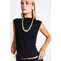 JAN N JUNE JAN 'N JUNE Damen vegan T-Shirt Rippe Apis Schwarz – Produktbild 1 von 1