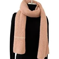 HeritageModa HeritageModa Handgestrickter Unisex Alpaka-Schal, Rosa, – Produktbild 2 von 5