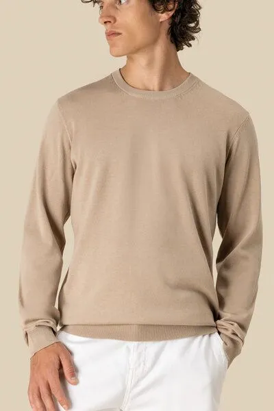 Kultgut Kultgut Fühl dich wohl- Weicher Strickpullover aus reiner Biobaumwolle, Beige, – Produktbild 1 von 4