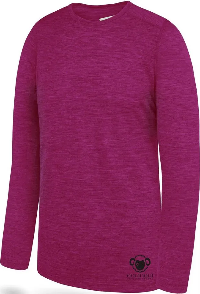 normani Funktionsshirt Kinder Merino Langarm Broome Ski-Thermounterwäsche aus 100 % Bio-Merinowolle für Junge und Mädchen, Blau, – Produktbild 3 von 5
