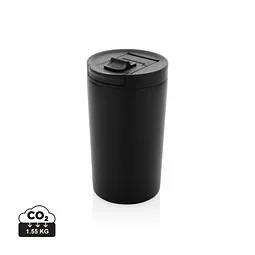 XD Collection XD COLLECTION Doppelwandiger Vakuum-Becher aus RCS recyceltem SS, schwarz, Schwarz, – Produktbild 1 von 1