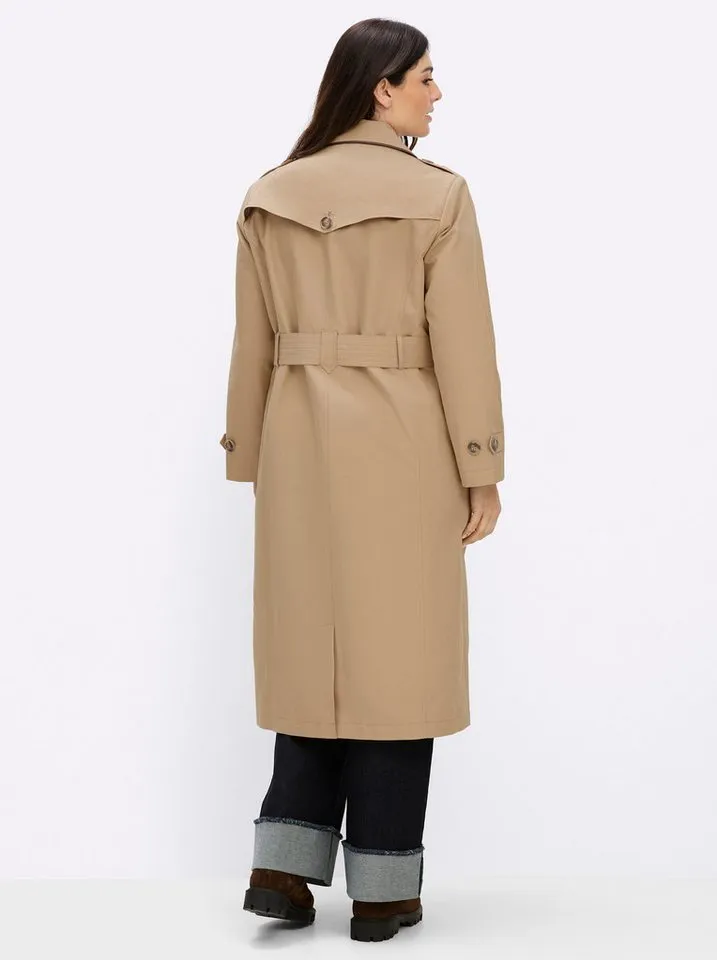 sheego sheego Wintermantel Trenchcoat, Braun, – Produktbild 2 von 5