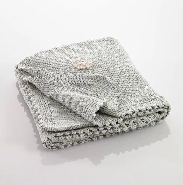 Pebble Pebble Bio Baby Decke, Graugrün, – Produktbild 1 von 2