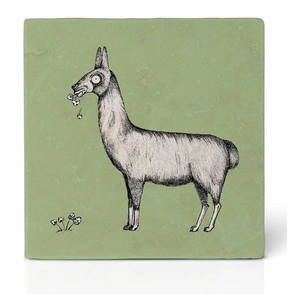 LIGARTI Fliesenuntersetzer »Lama« von LIGARTI | Design Untersetzer | Natursteinfliese – Produktbild 2 von 2