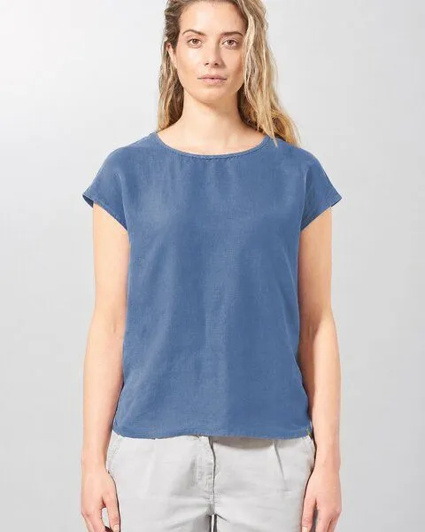 HempAge HempAge 100% Hanfbluse Damen, Blueberry (blau), – Produktbild 1 von 4