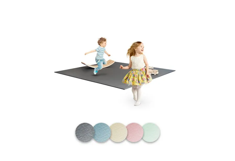 Ehrenkind Spielmatte Krabbelmatte Pro, rutschfeste Babymatte, Spielmatte (Exzellenter Schutz beim Spielen & Toben, Warm, isolierend & weich, 180x120 cm), Extra dick und soft, Made in Germany, Oeko-Tex 100, Spielmatte Baby, Grau, – Produktbild 1 von 5