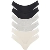 ORGANICATION ORGANICATION KAVINN | Tanga aus Bio-Baumwolle und TENCEL Modal im 6er-Pack, Mix-34, – Produktbild 1 von 1