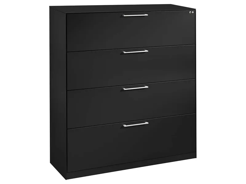 Hängeregistraturschrank "CONTACT", Höhe 131 cm (BxT) 120 x 43,5, Schwarz, – Produktbild 1 von 1