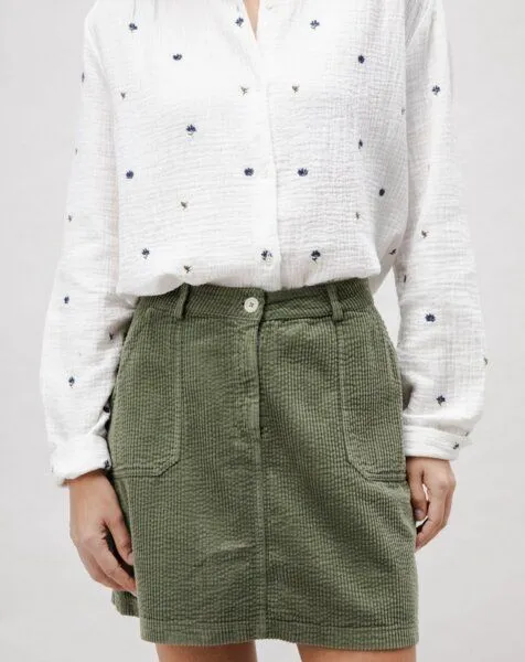 Brava Fabrics Brava Fabrics Corduroy Short Skirt Stein Grün – Produktbild 2 von 4