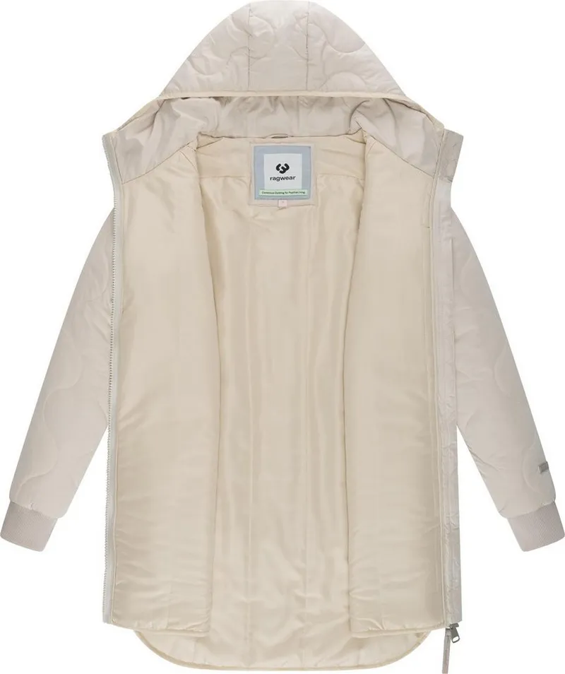 ragwear ragwear Fellimitatmantel Longeddy Kuscheliger Plüschmantel mit Kapuze, Beige|braun, – Produktbild 1 von 5