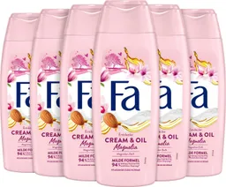 Fa Fa Duschgel pflegende Duschcreme Cream & Oil Magnolia, 6x 250 ml, 6-tlg., mit milder, veganer Formel – Produktbild 1 von 1