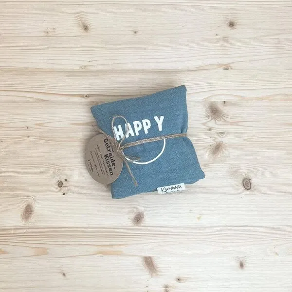 Kumanu - von Natur aus gut Kumanu - von Natur aus gut Getreide-Augenkissen | 25x12cm | mit oder ohne Lavendelduft, Türkis - happy, – Produktbild 1 von 4