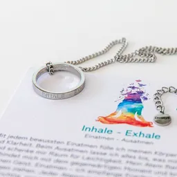 Divasya Divasya Silberne Kette mit Ring | Inhale - Exhale – Produktbild 1 von 1