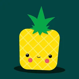 Photocircle Photocircle Poster / Leinwandbild - Kinderzimmerbild süße Ananas – Produktbild 1 von 1