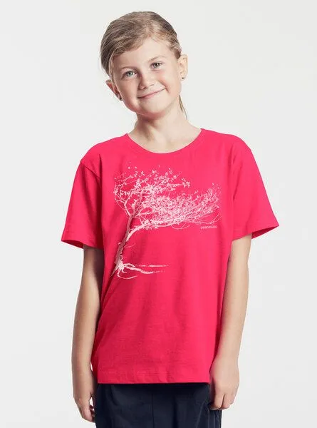 Peaces.bio - handbedruckte Biomode Peaces.bio - handbedruckte Biomode Bio-Kinder T-Shirt Windy Tree, Pink, – Produktbild 3 von 4