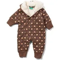 Little Green Radicals Little Green Radicals Baby/Kinder Winteroverall aus Bio-Baumwolle – Braun mit Vogeldruck – Produktbild 1 von 1