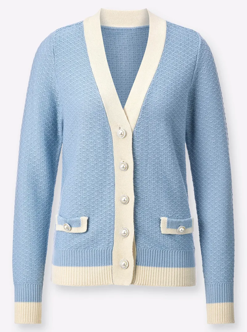 Witt Cardigan, Eisblau-vanille-gemustert, – Produktbild 2 von 2