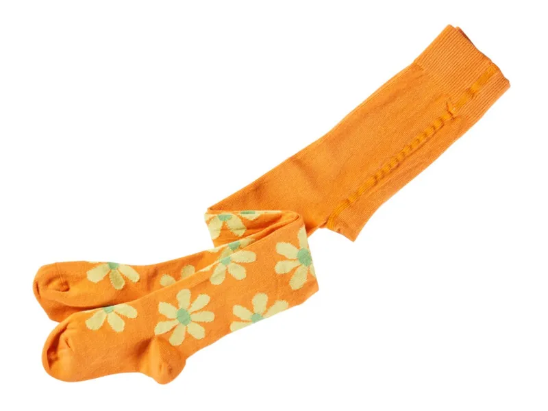 grödo Feine Kinder Strumpfhose Baumwolle (kbA) mandarine Gr.3-4, Orange, – Produktbild 2 von 2