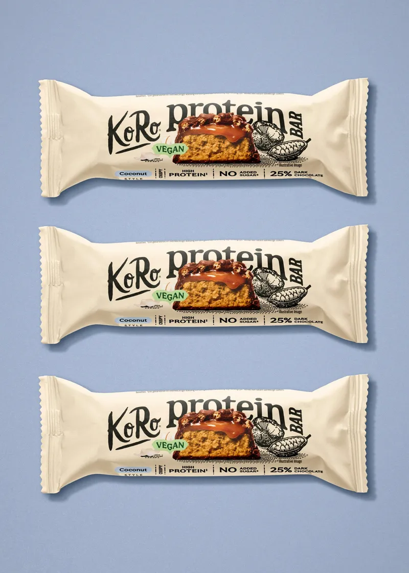 KoRo Vegan Protein Bar Coconut Style | 3 x 45 g – Produktbild 1 von 5