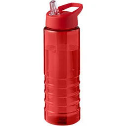 Unbranded H2O Active® Eco Treble 750 ml Sportflasche mit Stülpdeckel & Trinktülle, rot, rot – Produktbild 1 von 1