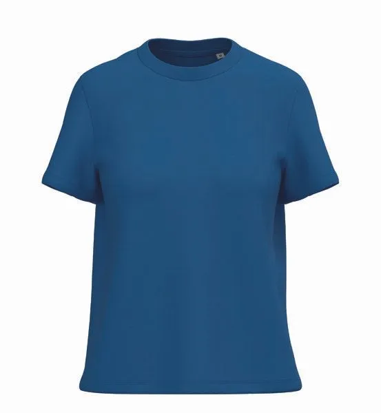Greenspired Greenspired Damen Basic T-Shirt aus 100 % Bio-Baumwolle – weicher Jersey, 180 g/m², Meeresblau, – Produktbild 1 von 1