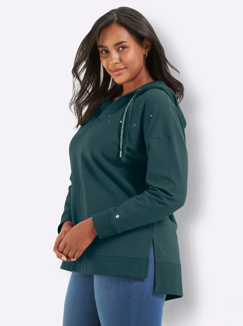 sheego Kapuzensweatshirt, Kirsche, – Produktbild 2 von 2